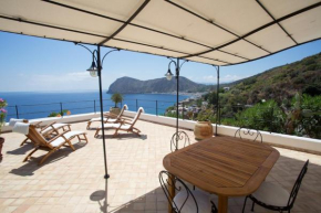 2 bedrooms house at Lipari 300 m away from the beach with sea view furnished terrace and wifi